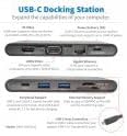 Tripp Lite USB-C Docking Station Hub 4K @ 30 Hz HDMI VGA Gigabit Ethernet Port 100W PD Charging USB 3.2 Gen 1 Memory Card Slot Thunderbolt 3 Compatible Black 3-Year Warranty (U442-DOCK3-B)