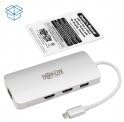 Tripp Lite USB-C Docking Station with Triple Display 4K @ 60 Hz HDMI DisplayPort VGA USB A 3.2 Gen 1 Gigabit Ethernet Port 100W PD Charging Quick Charge QC 3-Year Warranty (U442-DOCK12-S)