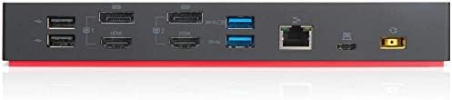 Lenovo ThinkPad Hybrid USB-C Dock US (40AF0135US) with USB Type-A Adapter + ZoomSpeed HDMI Cable (with Ethernet) + Starter Bundle