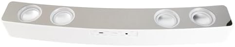 GOWENIC Computer Speaker HiFi Stereo with Dynamic RGB Light Wired Connectivity for Desktop PC Gaming Monitors Projectors Laptops Tablets Phones (White)
