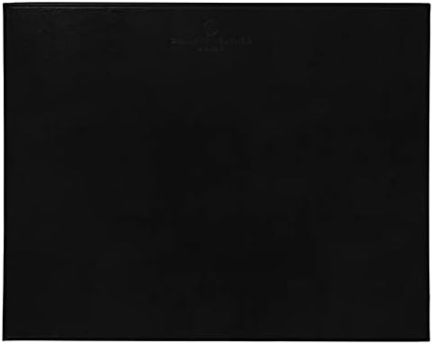 Gallery Leather Smooth Leather Mouse Pad - Landscape Layout Non-Slip &amp Waterproof Great for Work Desk &amp Home Handcrafted - Acadia Black - 10 x 8