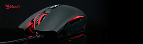 Bloody SP80 Optical Switch Gaming Mouse - Fastest Mouse Switch in Gaming - Enthusiast Grade Gaming Sensor - 8 Programmable Buttons - Non-Slip Rubberized Texture - Black - 16000 FPS