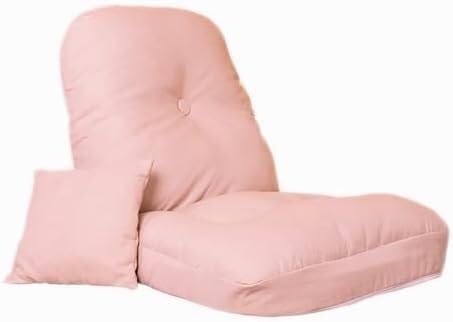 ELEFOCUS Floor Chair Adjustable Fully Foldable Lazy Sofa Padded Couch Lounger with Back Support for Reading in Living Room(Rosa)