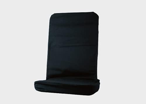 Original BackJack-Made in The USA- Extra Large Black Cotton Fabric Lightweight Floor Seating Chair for Gaming Families Parents Daycare Back Support Reading Yoga Meditation School