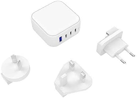 BoxWave Charger Compatible with ARZOPA Z1FC Portable Gaming Monitor (16.1 in) - PD miniCube (100W) 100W 3 PD Port Wall Charger International - Winter White