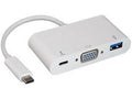 Nippon Labs USB 3.1 Type C to USB 3.0 / VGA/Type C Charging HubSupports 1920 x 1200 @ 60Hz White Charging Adapter 30UC-CVGAU3C