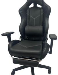 Black Gaming Chair with Leg Rest All Adjustable Heavy Duty Office Chair