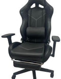 Black Gaming Chair with Leg Rest All Adjustable Heavy Duty Office Chair