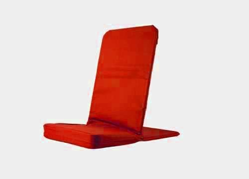 Original BackJack -Made in The USA- Red Cotton Fabric Lightweight Floor Seating Chair for Gaming Families Parents Daycare Back Support Reading Yoga Meditation Dorm School
