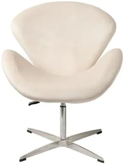 Ergonomic Gaming Chair Rotating Single Person Sofa Internet Celebrity Leisure Chair Yellow Flannel Swivel Computer Office Chair Quiet Cream Breeze Swan Design