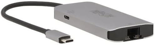 TRIPP LITE Three USB-A Ports USB-C Hub USB 3.2 Gen 1 5 Gbps Data Transfer 100W Power Delivery Charging 20V 5A Gigabit Network Port Sturdy Aluminum Housing 3-Year Warranty (U460-003-3AGALC)