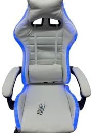Light up Gaming Chair White with Foot Rest and Remote Control
