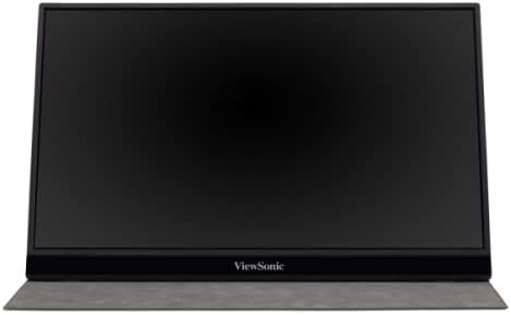 ViewSonic VG1655 15.6 1080p Portable Monitor w/ 2 Way Powered 60W USB C IPS Eye Care Dual Speakers Built in Stand w/Cover (Renewed)