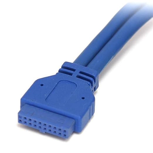 StarTech.com 1.6 ft Blue USB 3.0 Female-to-Female Cable for Motherboard Header Compatible with Computer Laptop Printer Keyboard Mouse USB Hub USB Flash Drive Authentication Fob