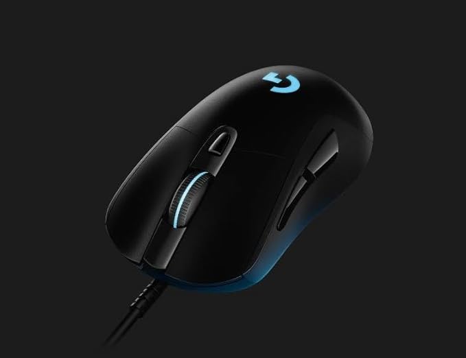 Logitech G403 Hero 25K Gaming Mouse Lightsync RGB Lightweight 87G+10G Optional Braided Cable 25 600 DPI Rubber Side Grips Black