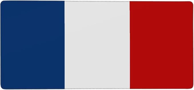 French Flag Large Mouse Pad Gaming Mousepad Desk Mat for Desktop Computer Keyboard Waterproof Mouse Mat Desk Pad with Non-Slip Base for Game School Office Home 35.4 x 15.7