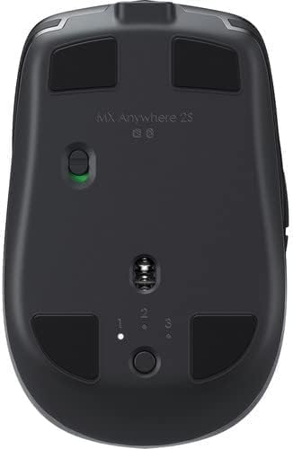 Logitech MX Anywhere 2S Wireless Mouse for Windows and Mac with Dual Connectivity Built-In Battery 500mAh 400 DPI Hyper-Fast Scrolling Mouse - 910-005132 (Renewed)