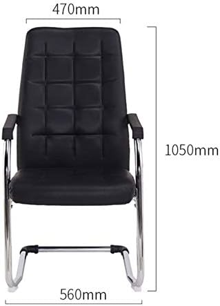 Office Chair Gaming Chair Computer Chair Leisure Meeting Computer Chair Home Office Chair Ergonomic Chair Comfortable Bow Leather Chair Staff Chair (Color : Svart)