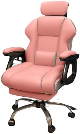 Comfortable High Back Gaming Chair with Cool Racing Design | Swivel Office Chair for Live Streaming Computer Chair with Height Adjustment 360° Swivel Height APink-One Size