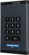 SecureData SecureDrive DUO 500 GB Encrypted External Hard Drive SSD FIPS 140-2 Level 3 Unlock via Keypad or Mobile TAA Compliant CJIS HIPAA CMMC GDPR Compliant | External Hard Drive Port : USB 3.0