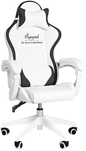 Gaming Chair Racing Style High Back Ergonomic Video Chair with Lumbar Support Flip-Up Arms Adjustable Headrest PU Leather(Black)