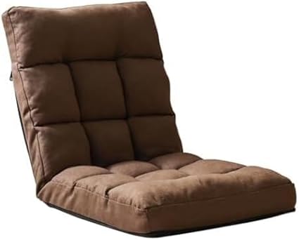 ELEFOCUS Foldable Floor Chair with Backrest Lazy Sofa Meditation Chair 6-Position Backrest Adjustment Floor Chair(/Khaki)