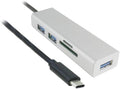 Nippon Labs 50USB31C-3UCR-1 USB-C to 3 Port USB 3.0 A Hub with SD/Micro SD Card Reader