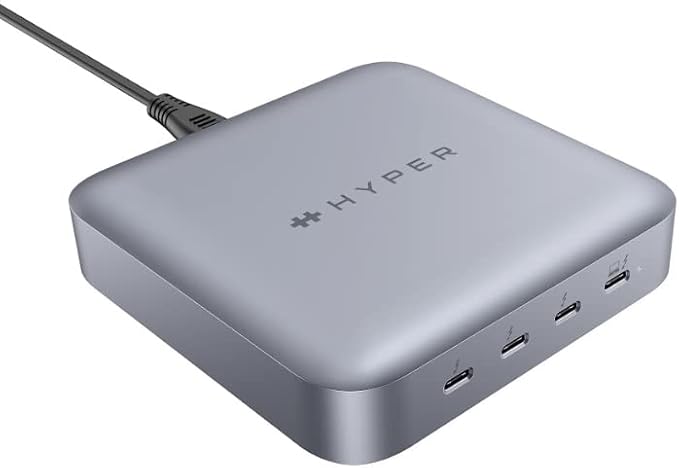 HyperDrive USB-C &amp Thunderbolt 4 Hub with Integrated GaN Power Source - Three Thunderbolt 4 Downstream Ports and One Upstream Port with 96W Passthrough Charging