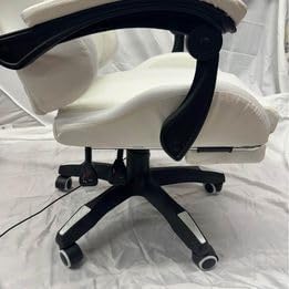 Light up Gaming Chair White with Foot Rest and Remote Control