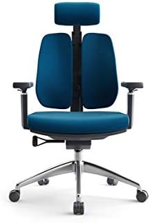 Office Chair Gaming Chair Computer Chair Creative Computer Chair Ergonomic Spine Chair Simple Waist Double Back Chair Mesh Office Chair (Color : White-Style)