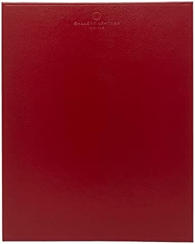 Gallery Leather Smooth Leather Mouse Pad - Portrait Layout Non-Slip &amp Waterproof Great for Work Desk &amp Home Handcrafted - Camden Red - 10 x 8
