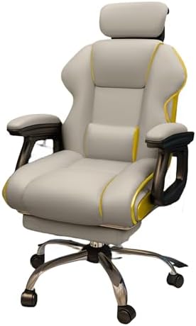 Comfortable High Back Gaming Chair with Cool Racing Design | Swivel Office Chair for Live Streaming Computer Chair with Height Adjustment 360° Swivel Height AWhite-One Size