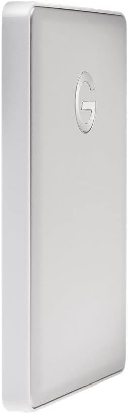 G-Technology 2TB G-DRIVE Mobile USB-C (USB 3.1) Portable External Hard Drive Silver - 0G10339