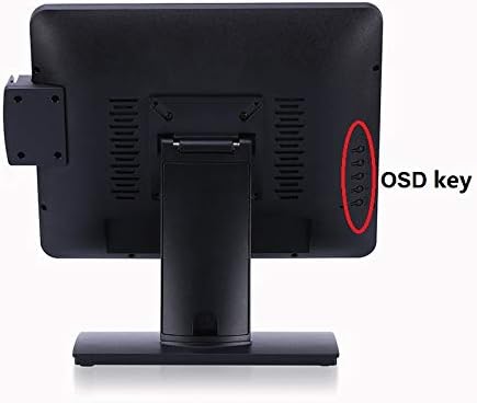 15 Inch 4:3 Ratio 10 Point Projective Capacitive Touch Screen Monitor Touch POS Monitor with MSR Stable Base No Shaking USB Free Driver