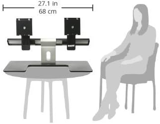 Dell MDS14 Dual Monitor Stand (5TPP7) Black/Silver