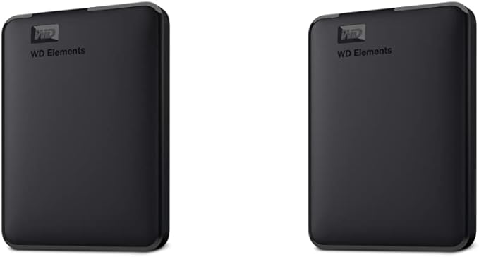 WD 4TB Elements Portable External Hard Drive HDD USB 3.0 Compatible with PC Mac PS4 &amp Xbox - WDBU6Y0040BBK-WESN &amp 2TB Elements Portable External Hard Drive HDD USB 3.0