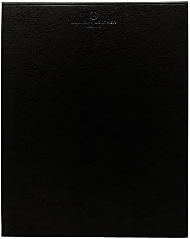 Gallery Leather Smooth Leather Mouse Pad - Portrait Layout Non-Slip &amp Waterproof Great for Work Desk &amp Home Handcrafted - Freeport Black - 10 x 8