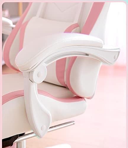 Video Gaming Chair Racing Recliner with Footrest High Back Ergonomic Office Desk Chair Adjustable Armrests (Pink)(Blue)