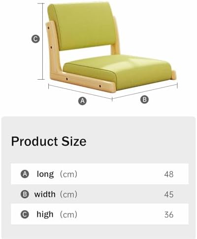 Floor Chair Floor Chair Floor Sofa Reading Chair Japanese Legless Indoor Chair Tatami Floor Chair With Backrest Balcony Chair Living Room Chair Space Saving Tea Room Chairs Meditation Chair (Style 2)