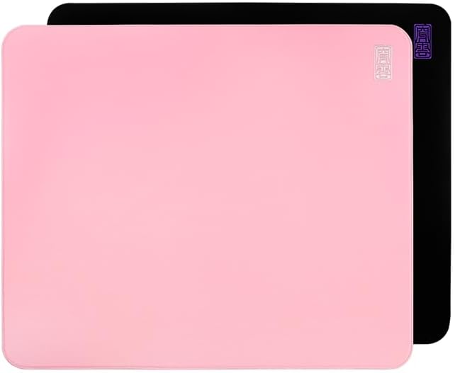 ESPTIGER Mouse Pads Shan Hai Series Chuan Yun (480 x 400 x 4mm) Standard Size SlimFlex Base Delicate Dense Plain Weave Fabric Large Cloth Gaming Mousepad – Pink