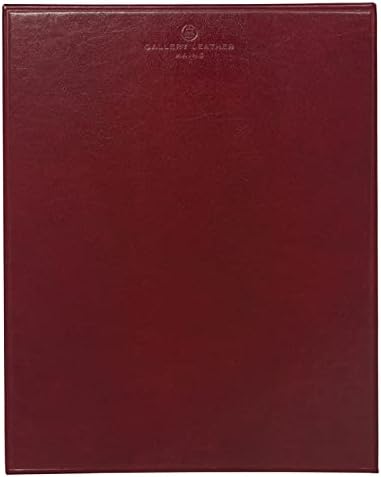 Gallery Leather Smooth Leather Mouse Pad - Portrait Layout Non-Slip &amp Waterproof Great for Work Desk &amp Home Handcrafted - Acadia Deep Red - 10 x 8