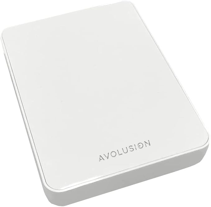Avolusion Z1-S 500GB USB 3.0 Portable External Gaming Hard Drive - White (for PS4 Pre-Formatted) - 2 Year Warranty (Renewed)