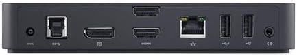 Dell USB 3.0 Ultra HD/4K Triple Display Docking Station (D3100) (Renewed)