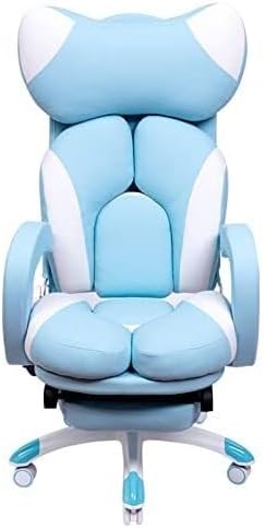 Racing Style Gaming Chair with Adjustable Footrest Massage Lumbar Support High-Back Ergonomic Swivel Office Chair(Blue)