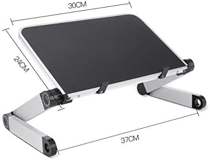 Aluminum Alloy Laptop Portable Foldable Adjustable Laptop Desk Computer Table Stand Tray Notebook PC Folding Desk Table(Medium)