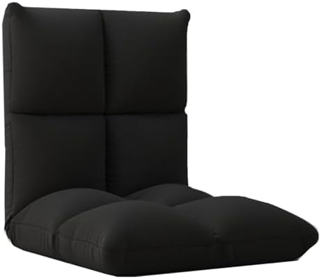 BTZHY Floor Chair Floor Chair with Backrest Foldable 6-Position Lazy Sofa Meditation Chair Window Chair for Adults Floor Chair Gaming Folding Lazy Sofa Chair for Living Room Bedroom(/Gray)
