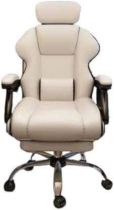 Comfortable High Back Gaming Chair with Cool Racing Design | Swivel Office Chair for Live Streaming Computer Chair with Height Adjustment 360° Swivel Height AWhite2-One Size