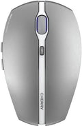 Cherry GENTIX BT Wireless Bluetooth Mouse Multi-Device Function for up to 3 Devices Switchable Resolution (1000/2000 DPI) 7 Buttons and Scroll Wheel Battery Operated Black (Frosted Silver)