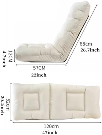 Floor Chair Floor Chair with Backrest Foldable Floor Chair Adult Foldable Floor Lazy Sofa Lazy Sofa Meditation Chair Window Chair Foldable Floor Gaming Chair for Living Room (/Beige)
