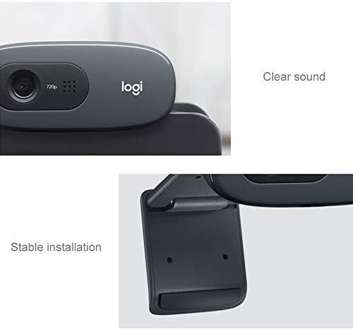 720P Webcam C270 Web Camera with Built-in HD Microphone 1280 x 720p USB Web Cam Widescreen Video Calling and Recording